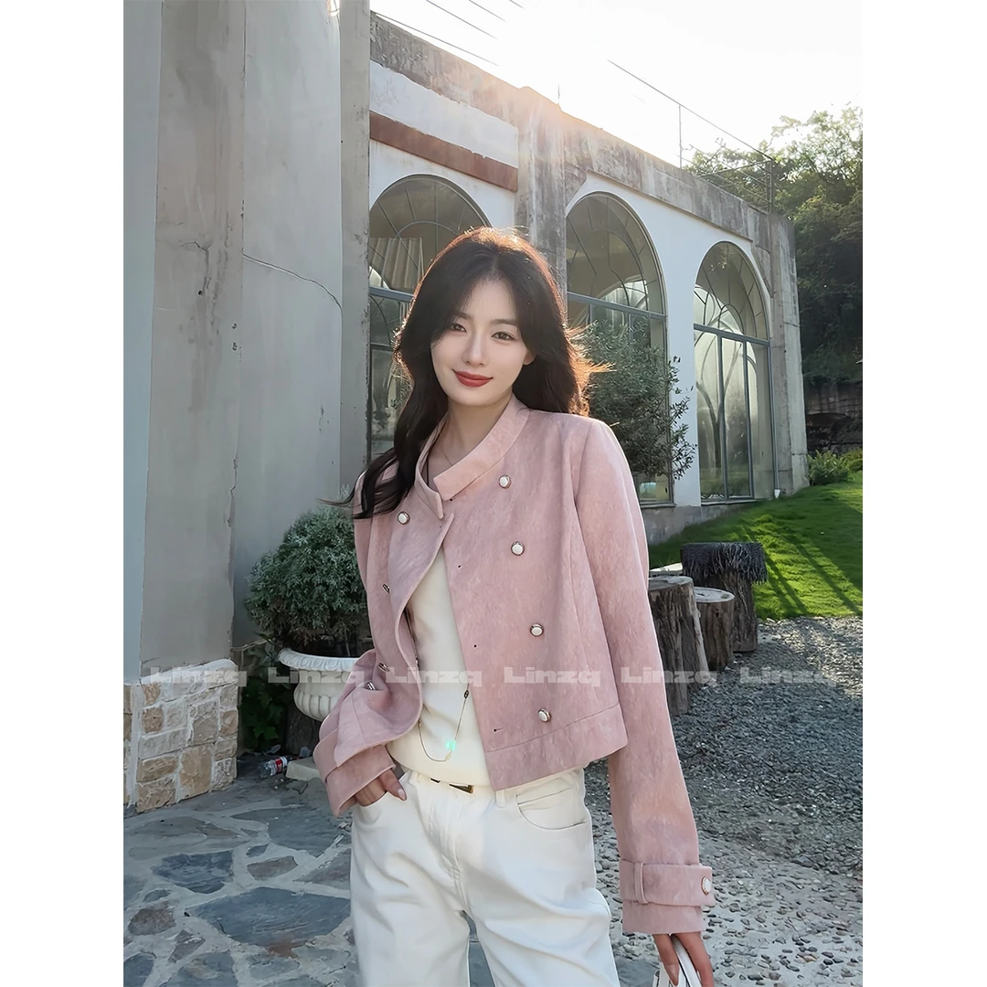 林子秋 【岛屿来信】正肩双排扣短外套棉服