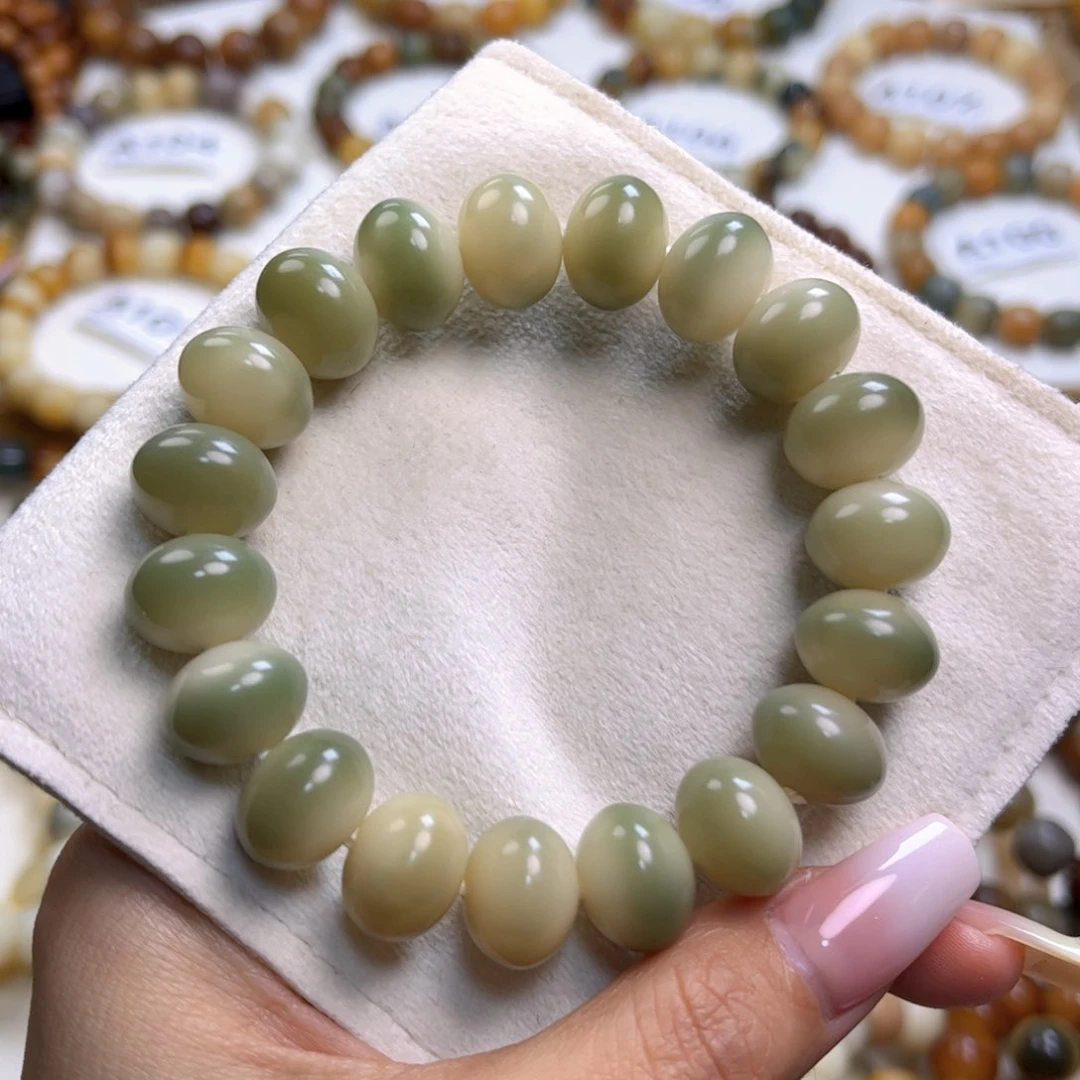 菩提根/象牙果手串算盘珠玉化绿瓜