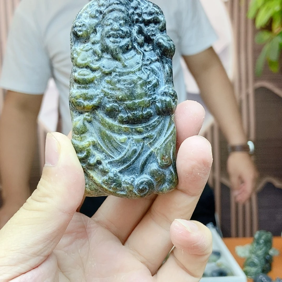 岫岩河磨玉（透闪石质玉）未镶嵌挂件多样性随机发一
