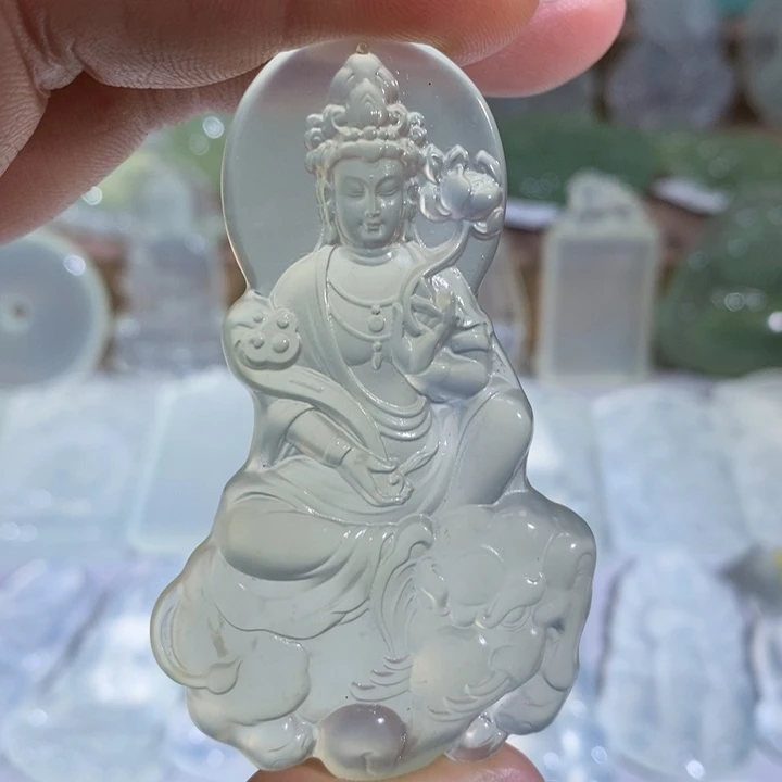 岫玉未镶嵌颈饰吊坠