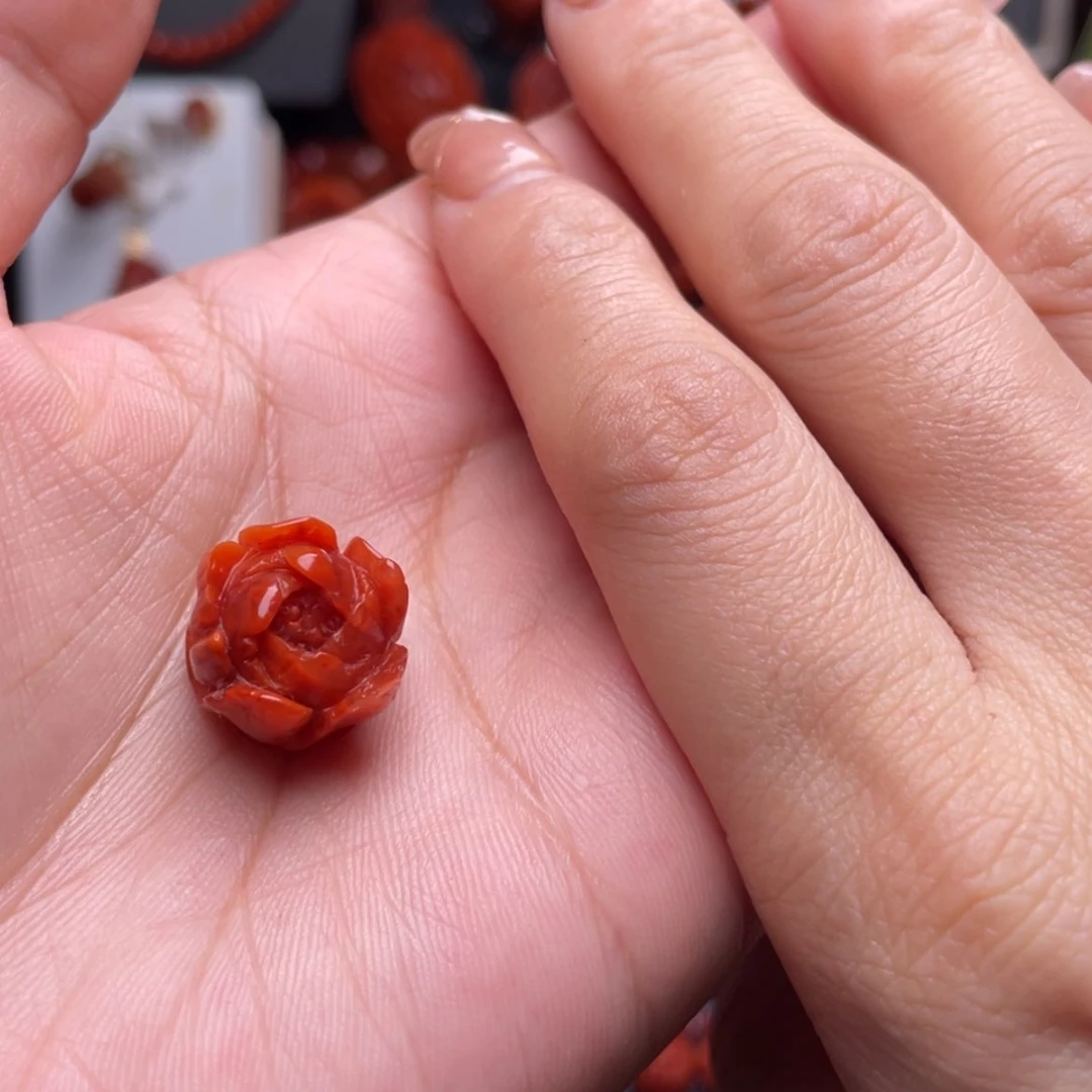 【闪购商品】南红玛瑙牡丹花未镶嵌吴*子