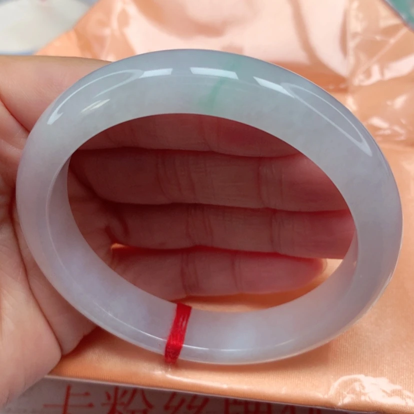 【闪购商品】翡翠手镯未镶嵌冰胶飘花手镯5657圈3号
