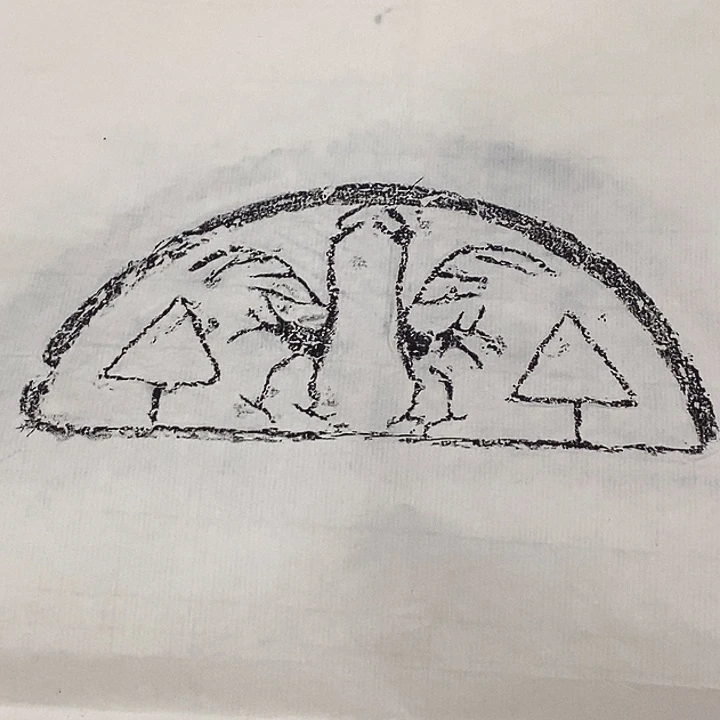 其他拓片用纸瓦当拓片五张