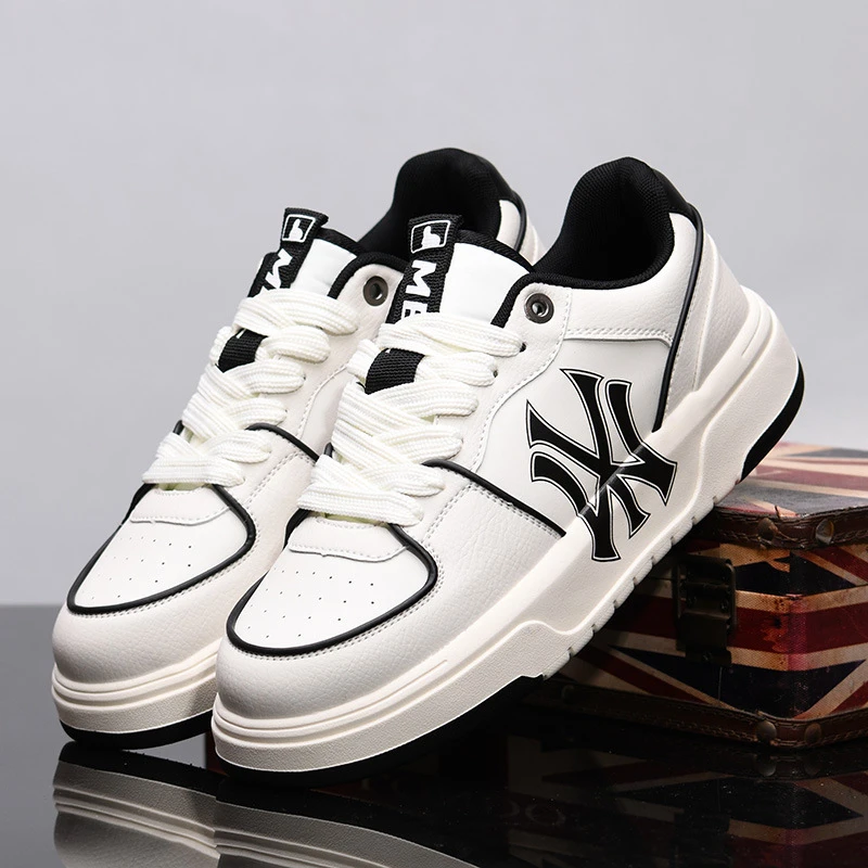 秋季男女休闲板鞋新款夏季情侣透气老爹鞋真皮增高小白鞋厚底百搭