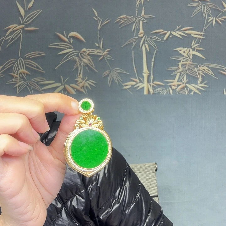 翡翠银S925镶嵌吊坠(不含链)特价