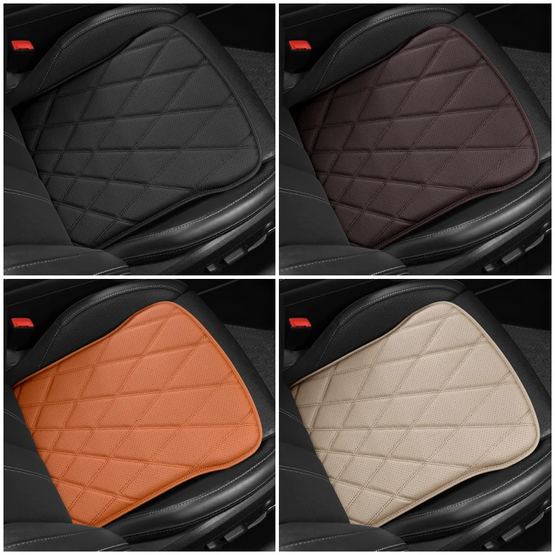 汽车坐垫纳帕皮革通用四季主驾驶单片后排座椅垫透气轻薄车用座垫