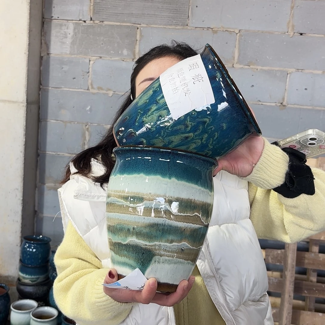 瑕疵两个高22/18红陶