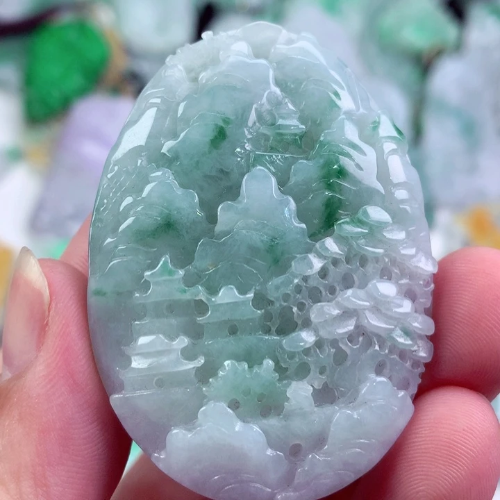 翡翠未镶嵌吊坠(不含链)