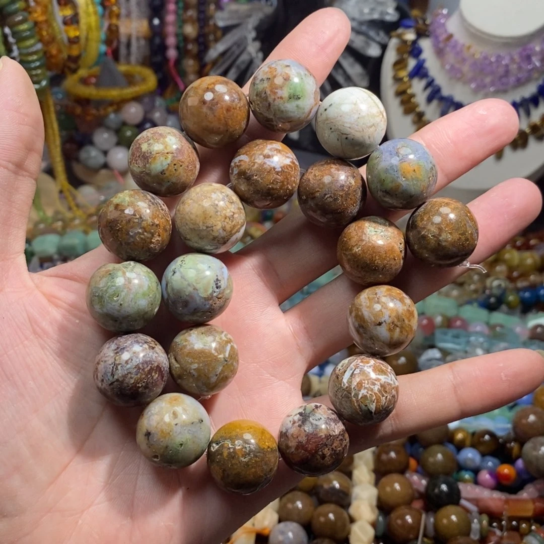 未镶嵌，海洋玛瑙20mm，石英质玉