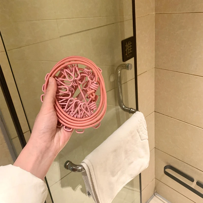 旅行晾衣绳酒店便携晾衣服通用户外防风宿舍阳台室内挂衣绳免打孔