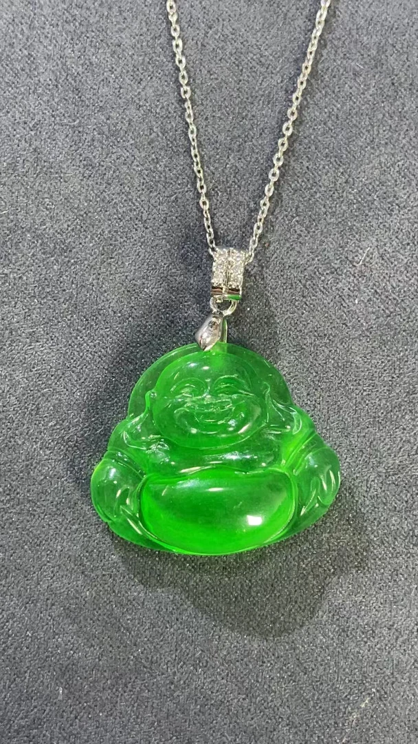 福玺甄选绿佛吊坠6685