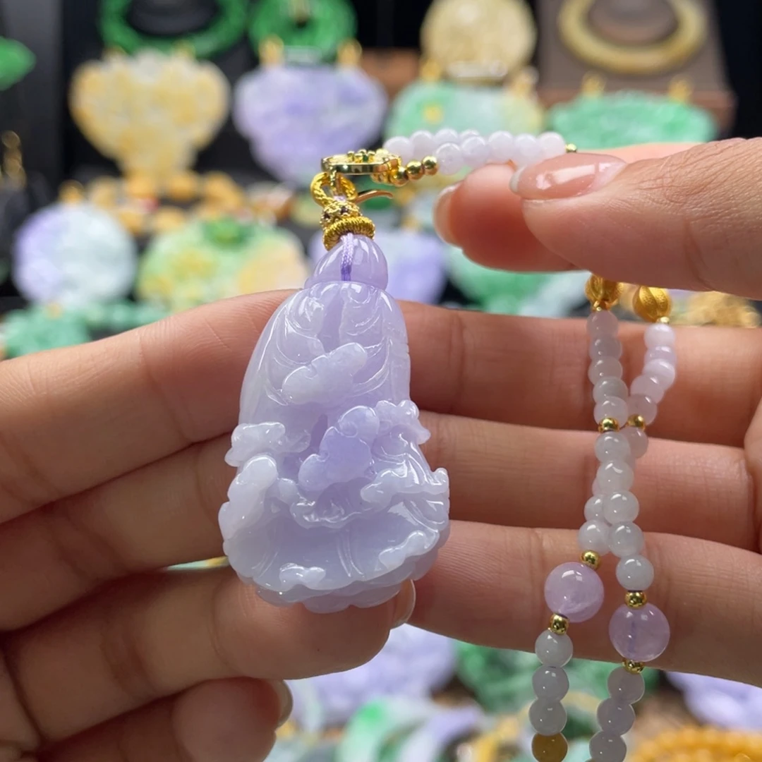 翡翠未镶嵌颈饰代编织