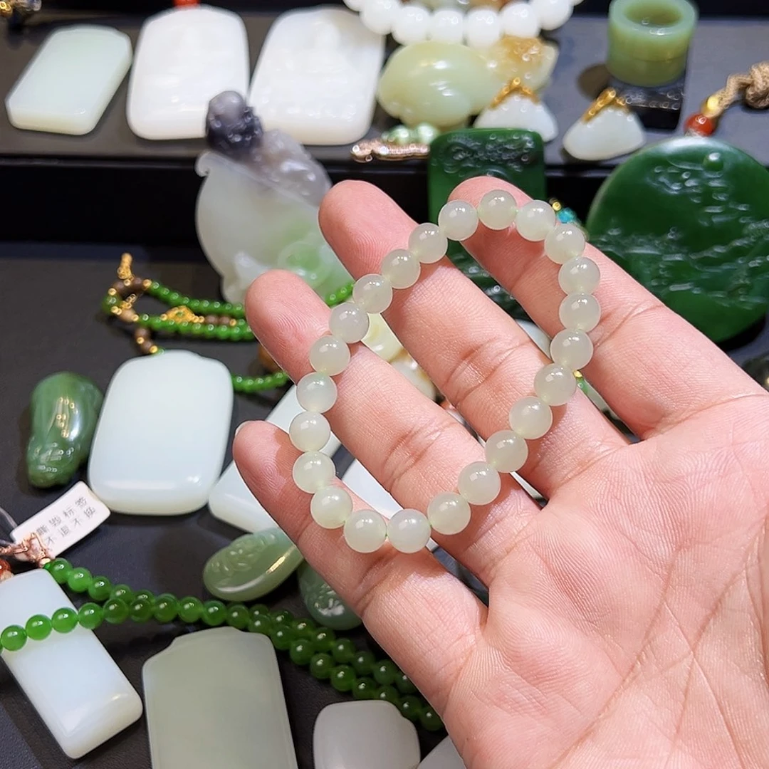 和田玉未镶嵌手串