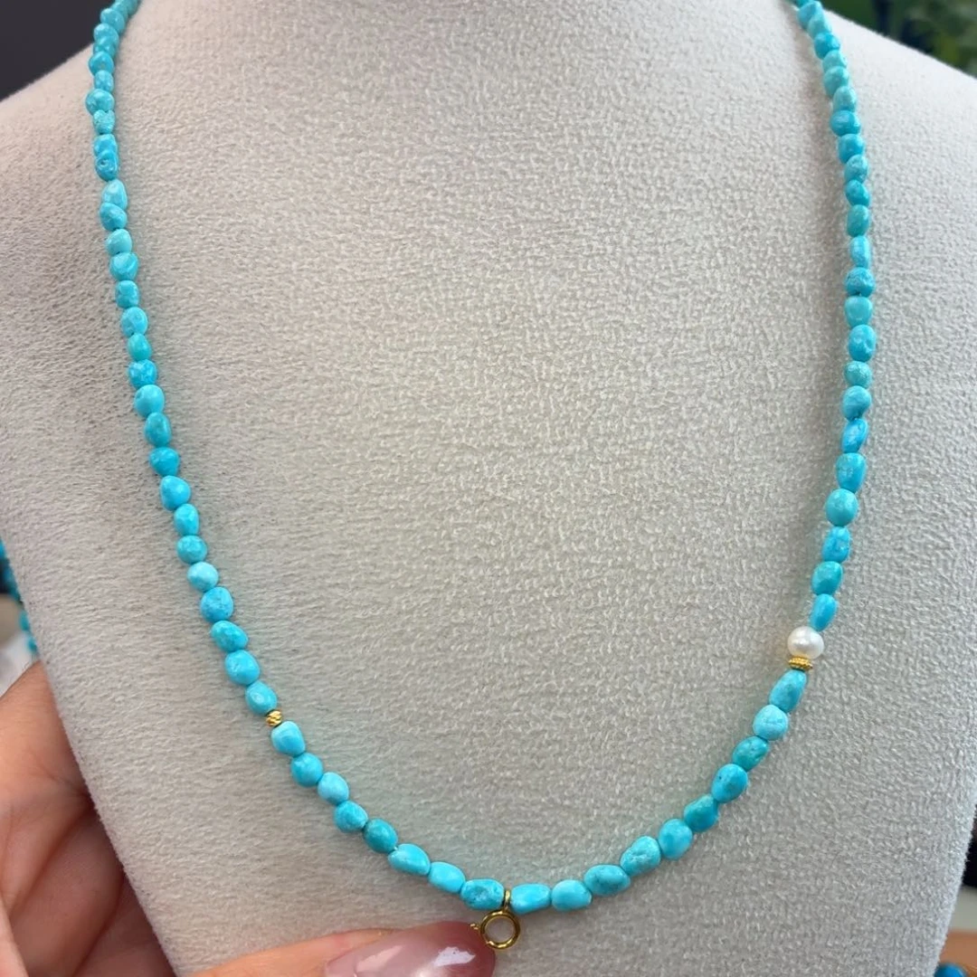 绿松石18K金镶嵌颈饰