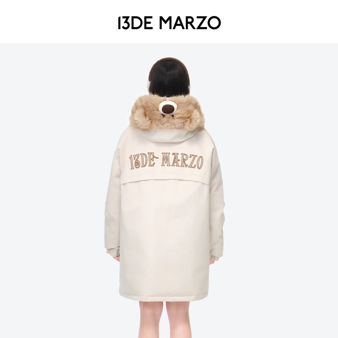 【品质极寒90绒】13DE MARZO男女同款2025秋冬毛领派克服外套中长款