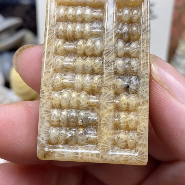 硅化珊瑚（珊瑚玉）未镶嵌颈饰