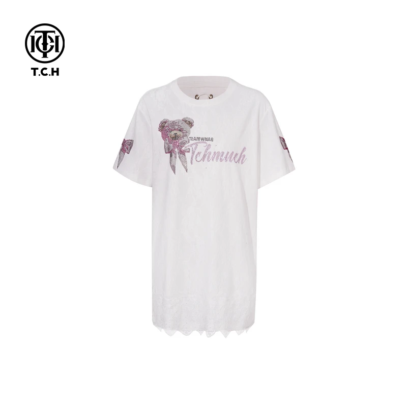 私服-TCH2025春季新款烫钻时尚休闲连衣裙T75A30E5026