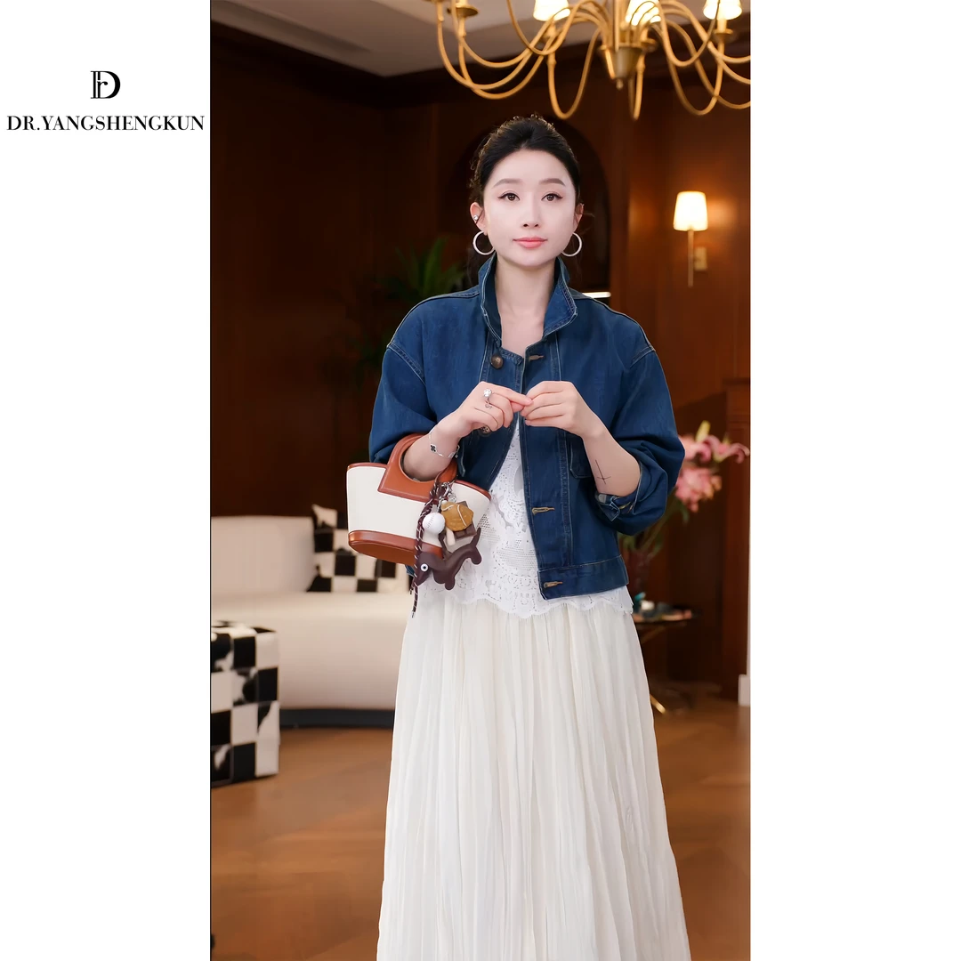 DR杨圣坤2025春季新款【倾心】复古休闲百搭牛仔外套女GF2502-1110