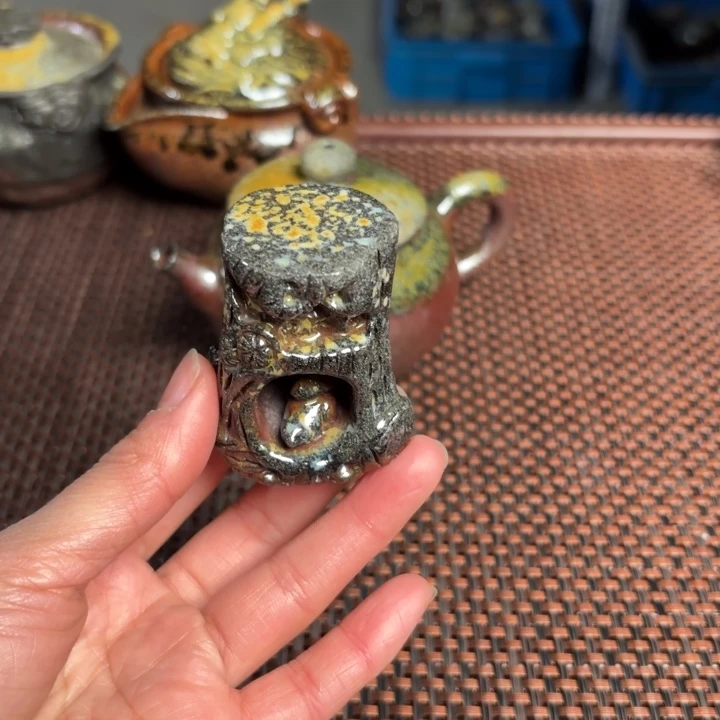 紫砂茶杯松鼠盖只