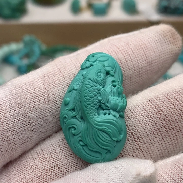 绿松石未镶嵌珠宝奇石16.8mm