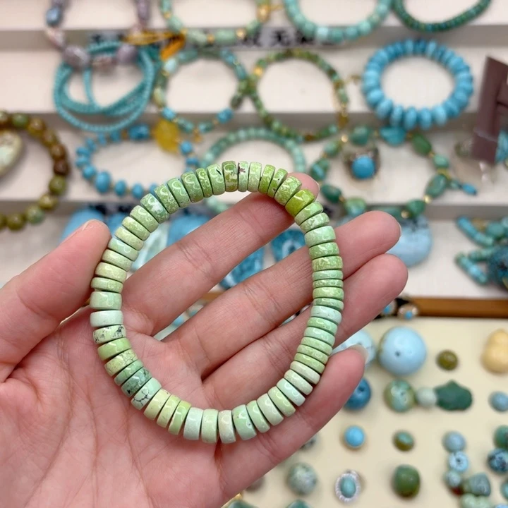 绿松石未镶嵌菜籽黄8.6尺寸