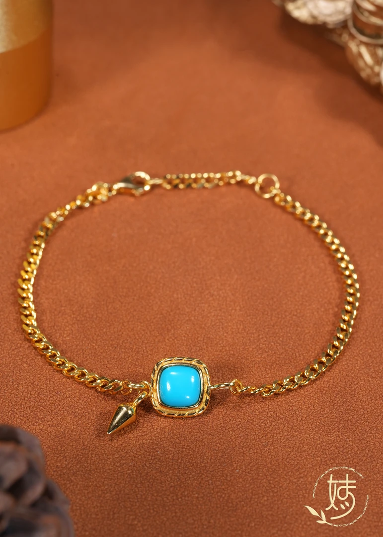 【婧婧精选】精品 · 绿松方形手链  多样性发 约6mm+