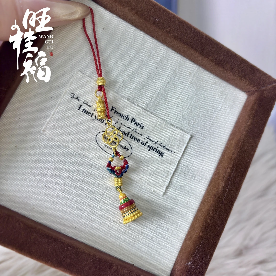 【佛铃】旺桂福传承足金手机挂件