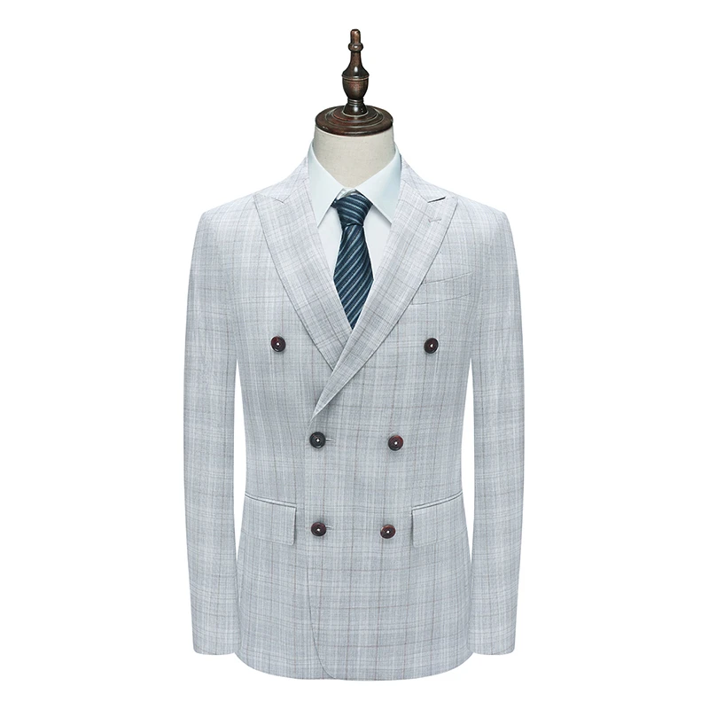 B1548鸟男式春秋西服两粒双排扣双开衩商务西装211267