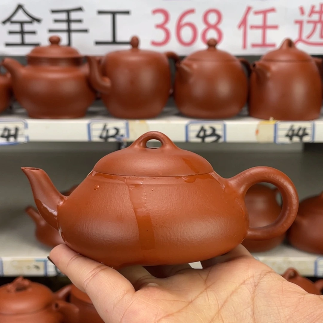 茶壶紫砂朱泥全手120毫升