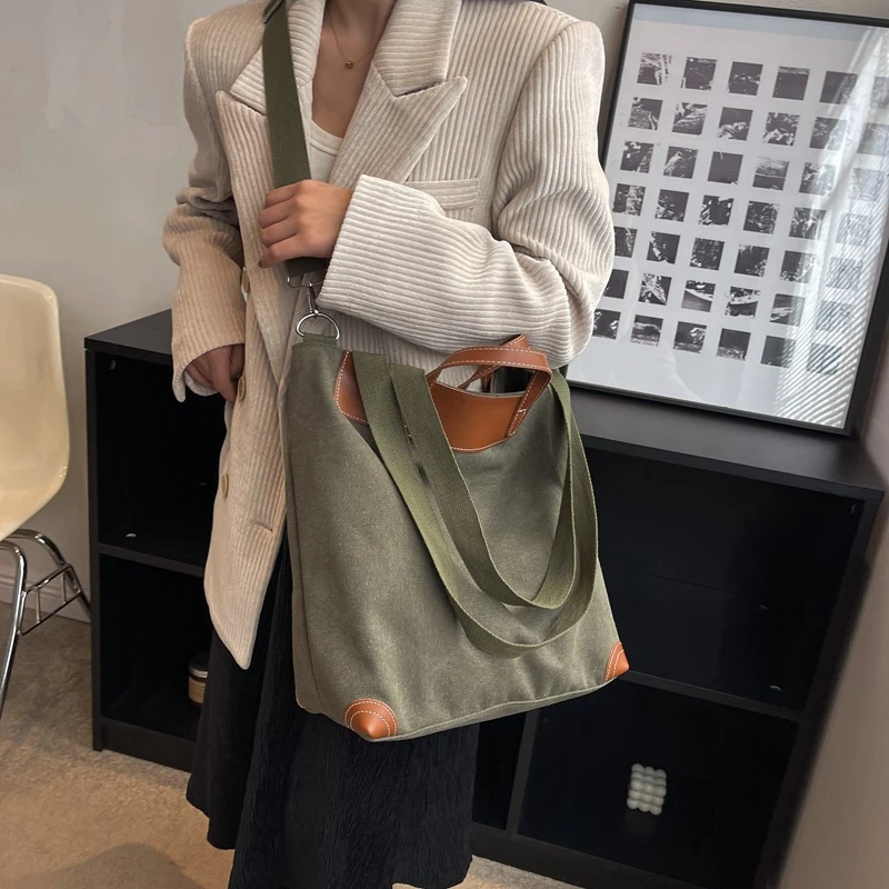 包包女爆款小众新款大号百搭女包大容量帆布包通勤休闲包托特包