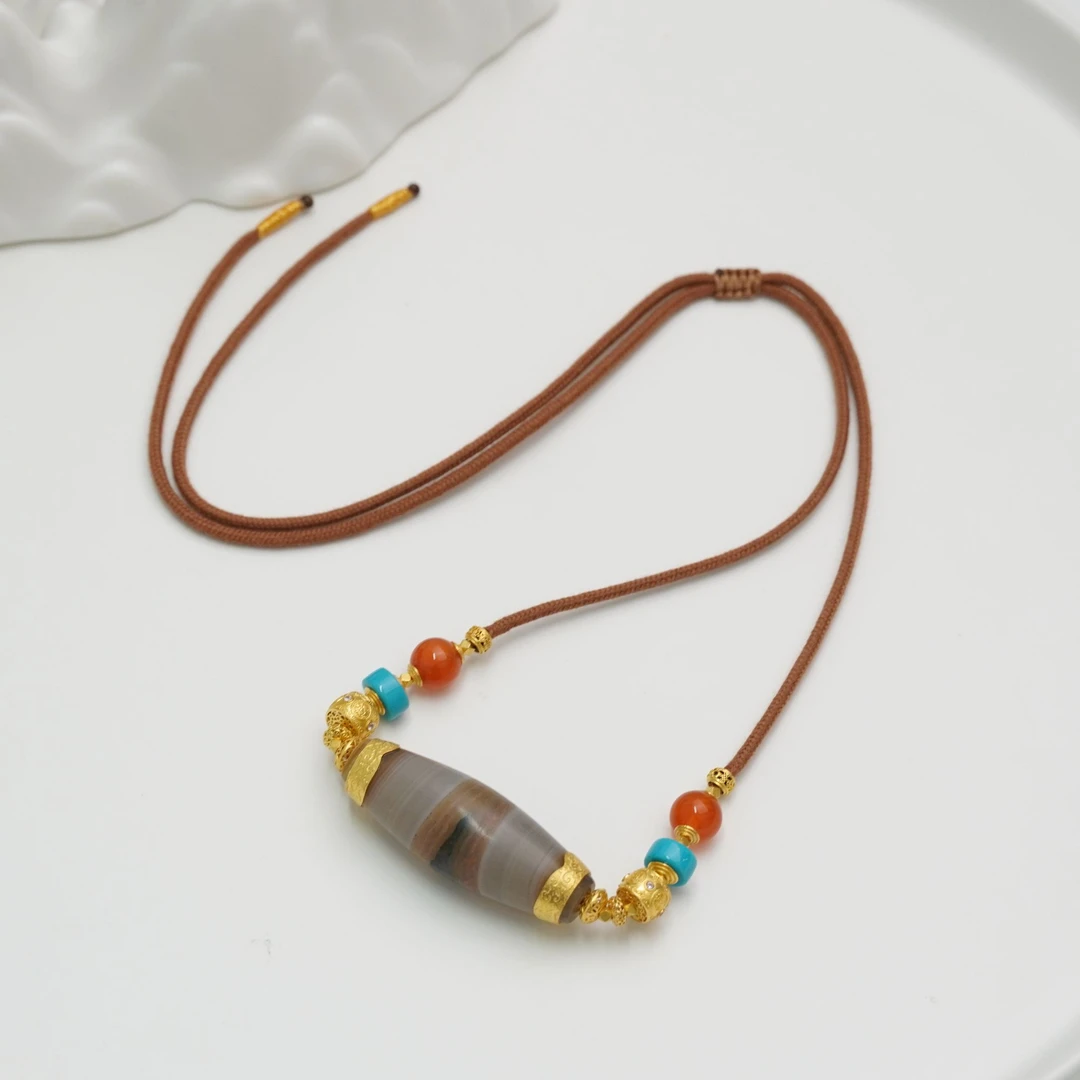 【不二】回流珠珠18K金DIY卷草纹编绳项链（多样性发）