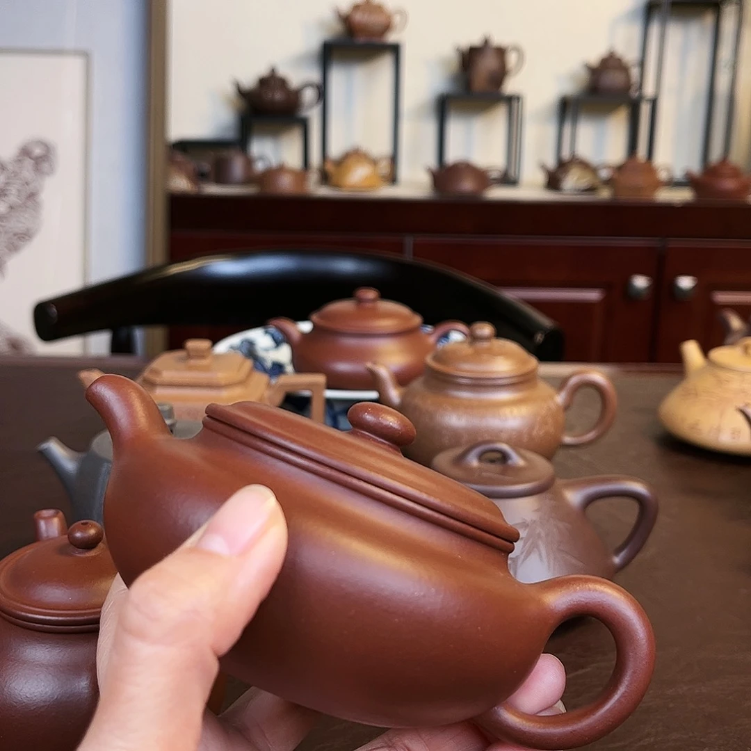 紫砂茶壶金**源扁腹壶壶
