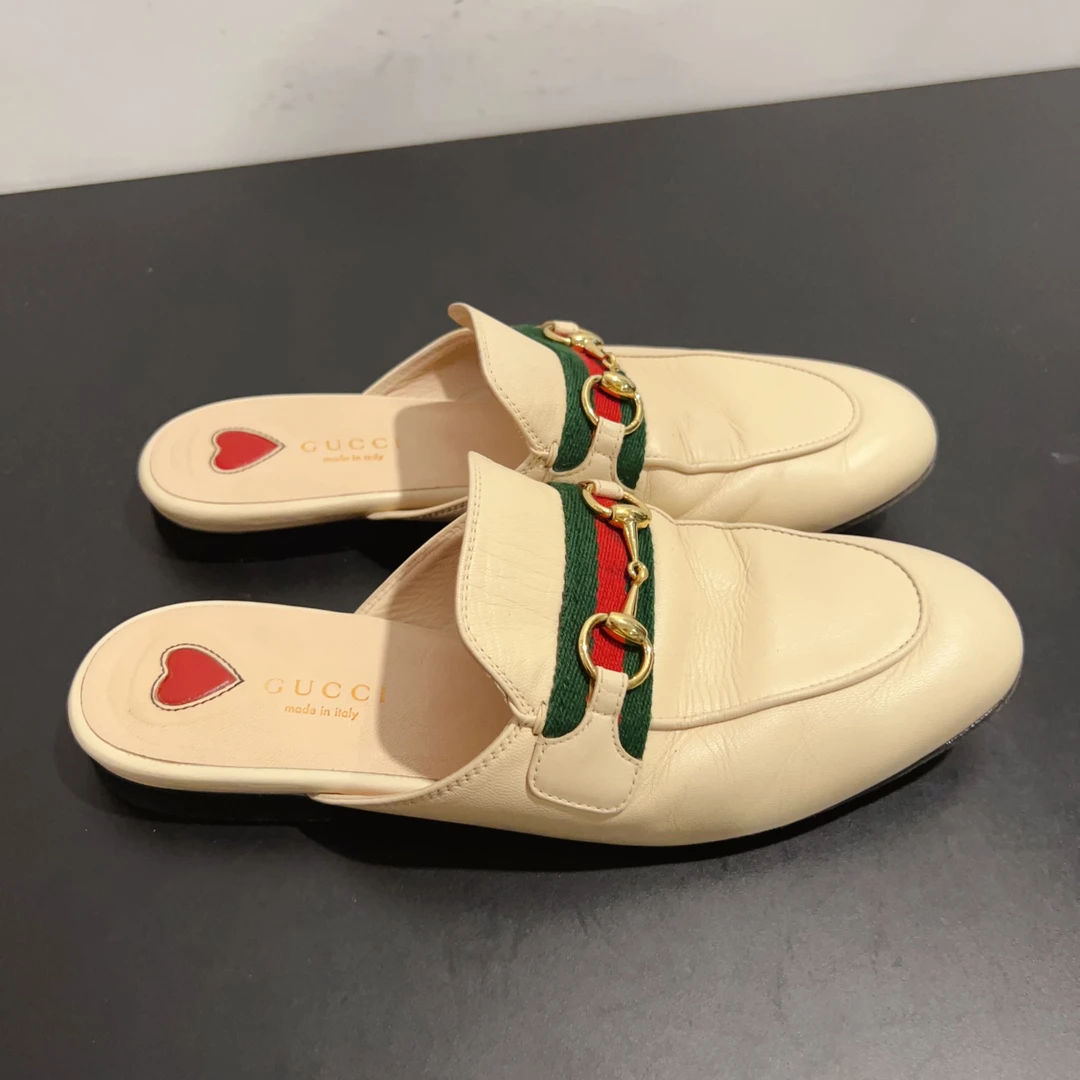 99新 GUCCI/古驰 半拖 尺码36.5成色看直播GSL4111