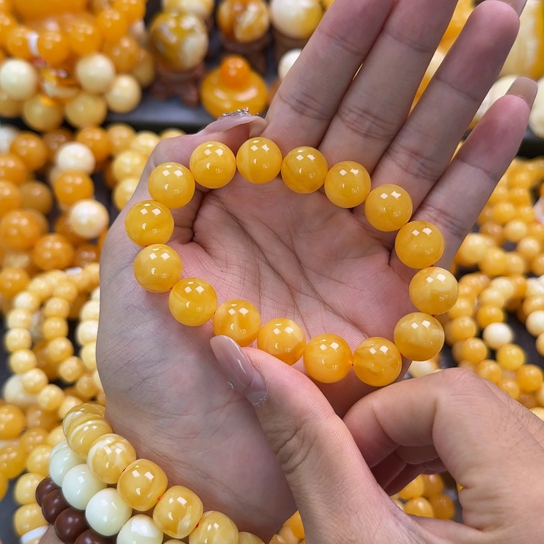 蜜蜡未镶嵌珠宝奇石同料14mm
