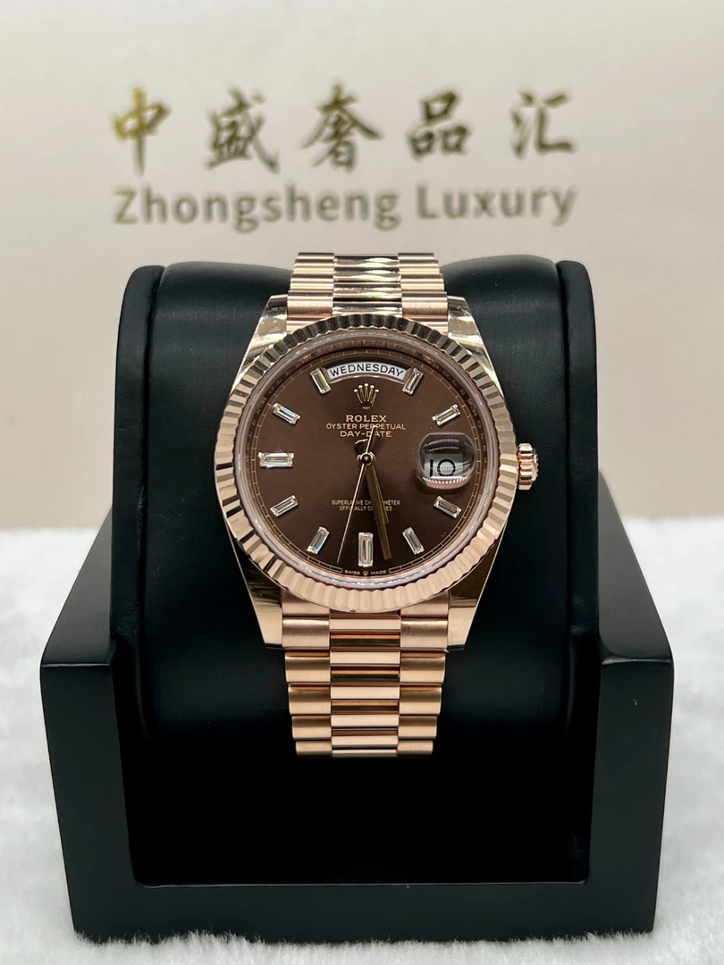 95新 Rolex/劳力士 23年228235咖冰糖全金DD系列