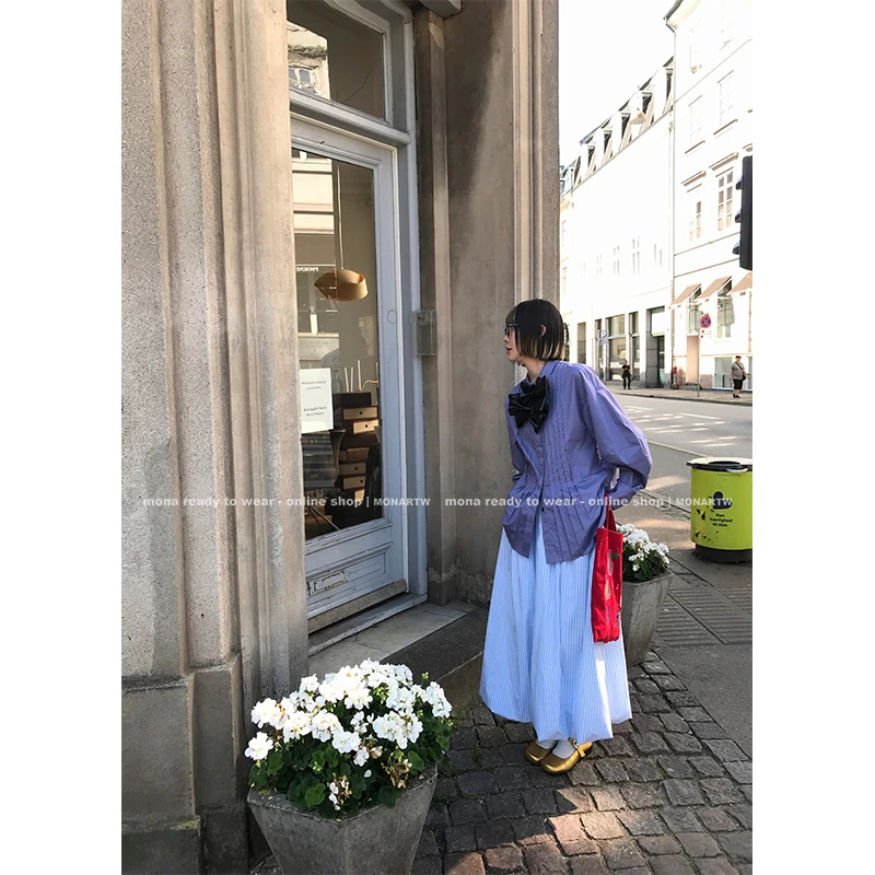 【Mona张绮贤】MONA 宽松遮肉显瘦 连衣裙衬衫 O125A08280