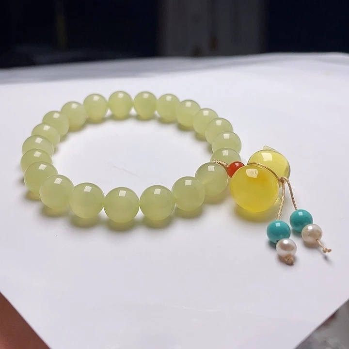 蜜蜡未镶嵌裸石手串