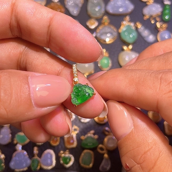 翡翠银S925镶嵌颈饰