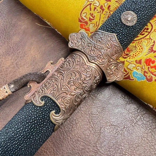 风华唐刀/德匠周强作品/斑马纹夹钢未开刃