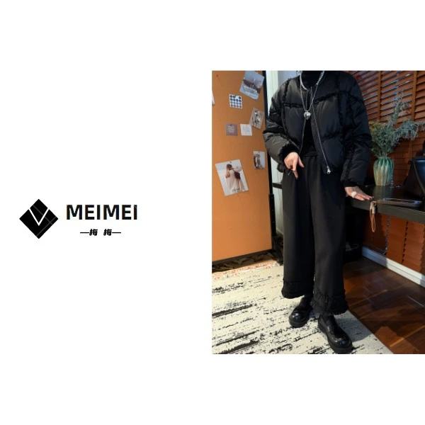 XMM.【木耳边羽绒服】时尚潮流百搭小香风休闲加厚秋冬新款羽绒服