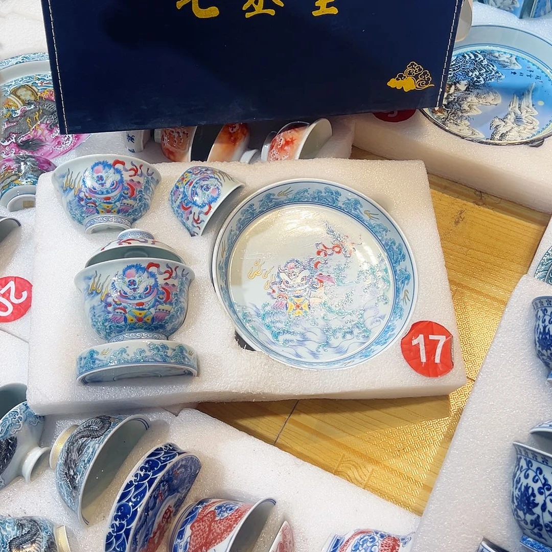 關***海唐狮绣球五件套礼盒装