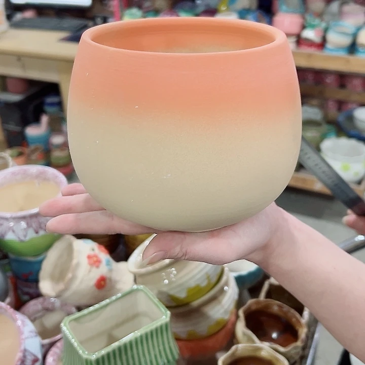 有孔.凑满10元发货多肉陶瓷花盆！