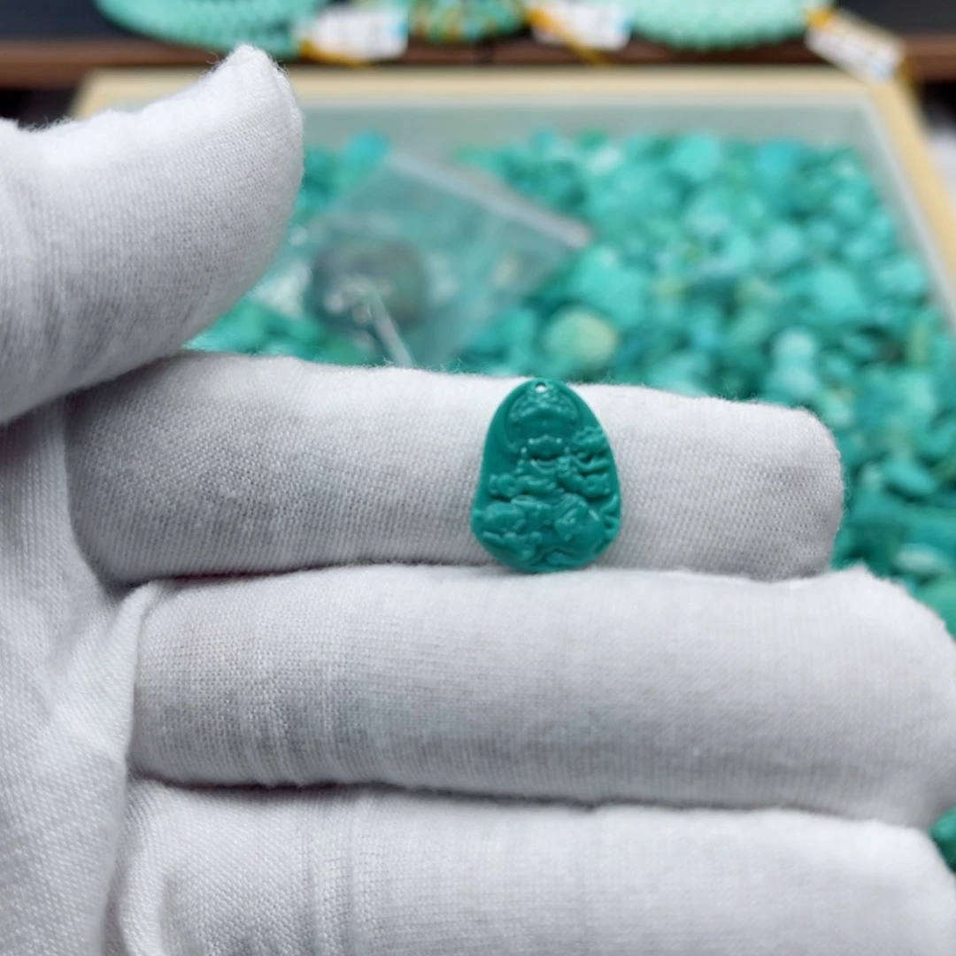 绿松石未镶嵌挂件
