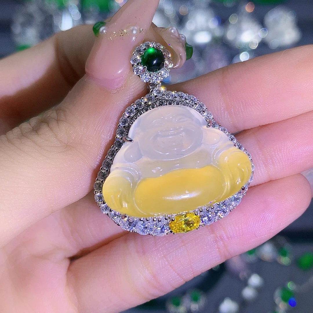 玛瑙/玉髓吊坠(不含链)银S925镶嵌