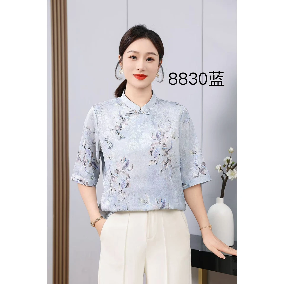 8830新中式国风复古百搭衬衫上衣
