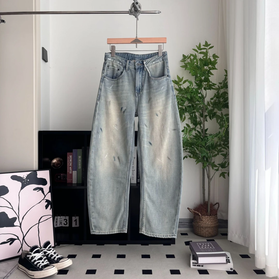 2025男士莱赛尔柔顺透气春夏百搭宽松简约时尚设计感牛仔裤