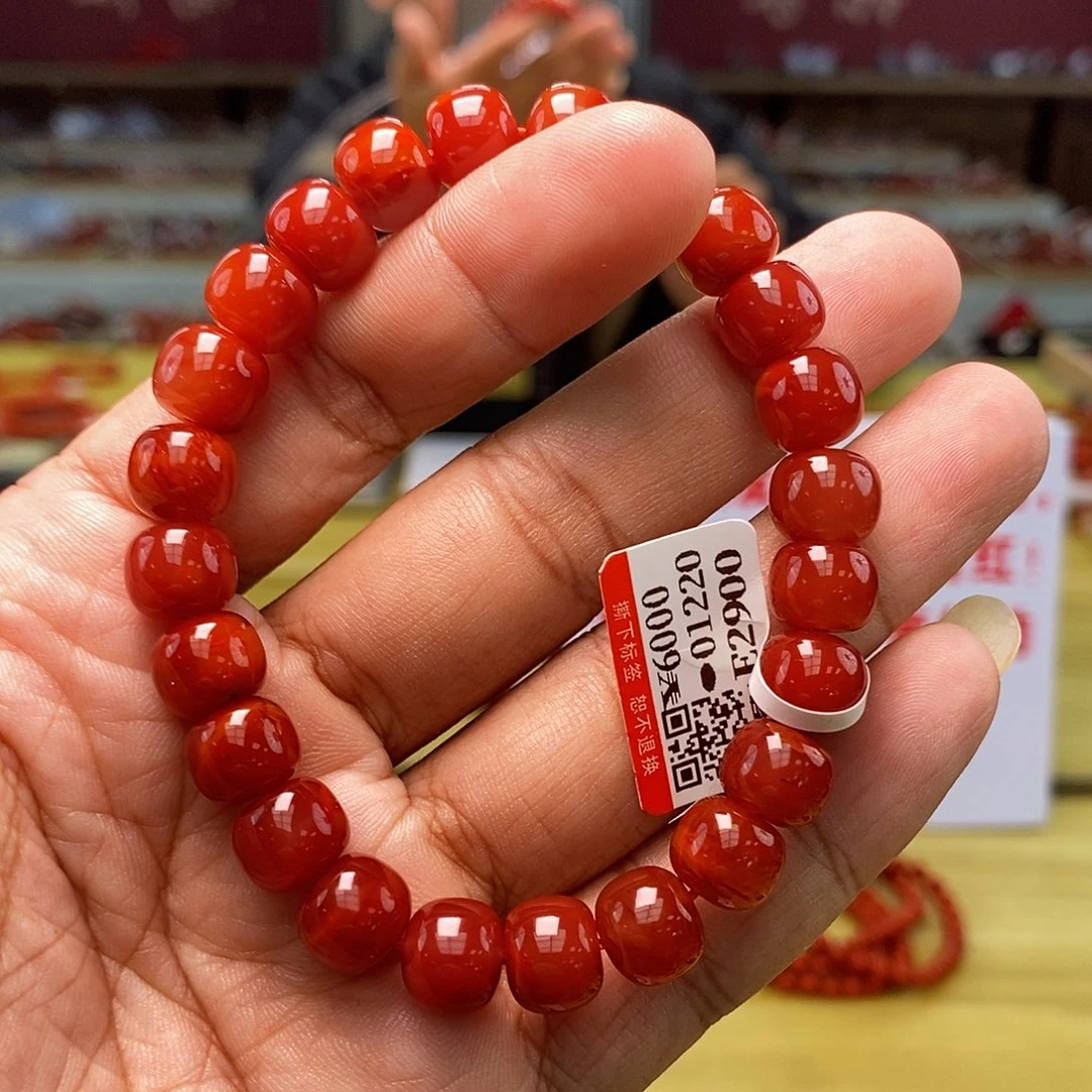 南红玛瑙南红手串9mm*多样性发一合金