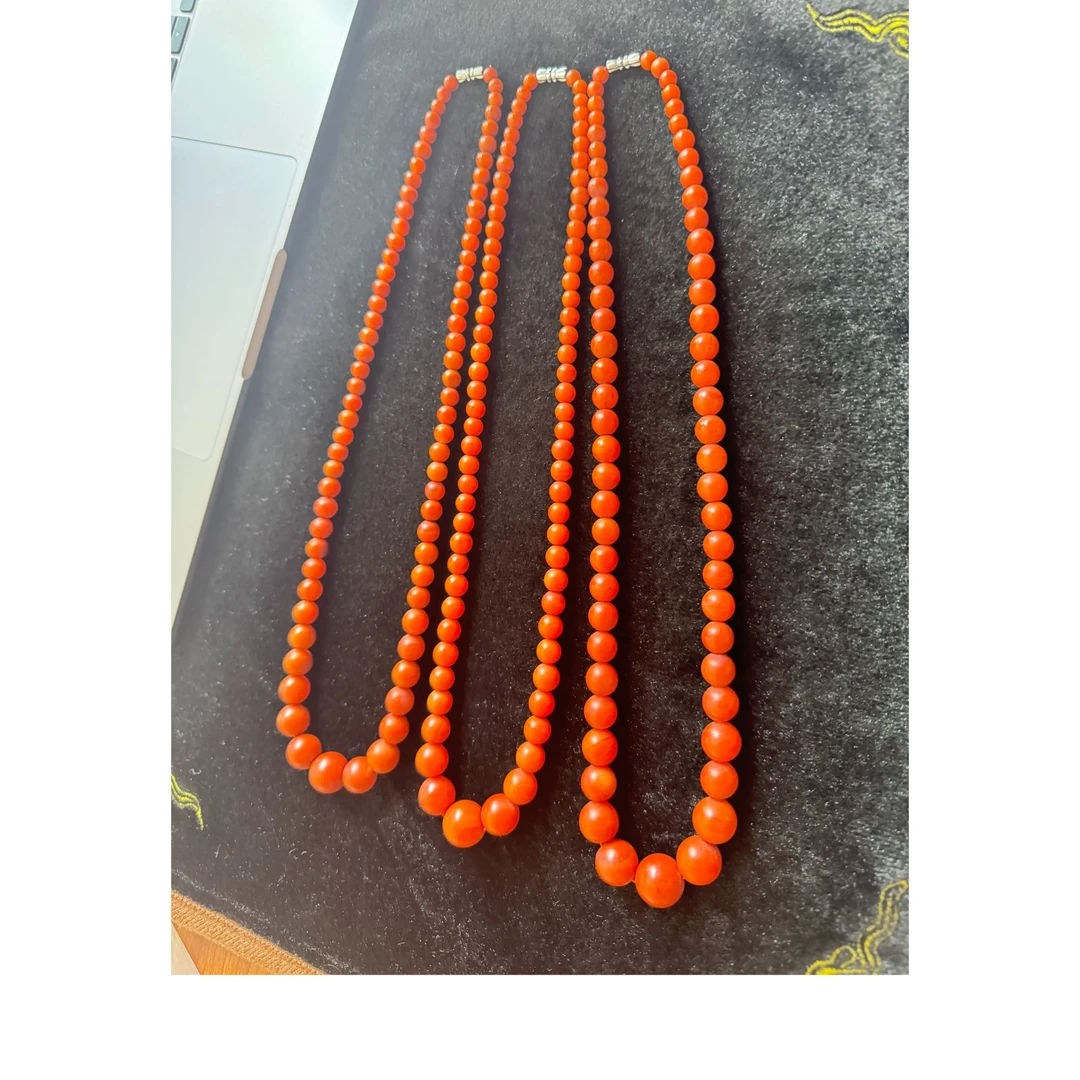 南红保山老料 塔链（天然珠宝多样性发其一）