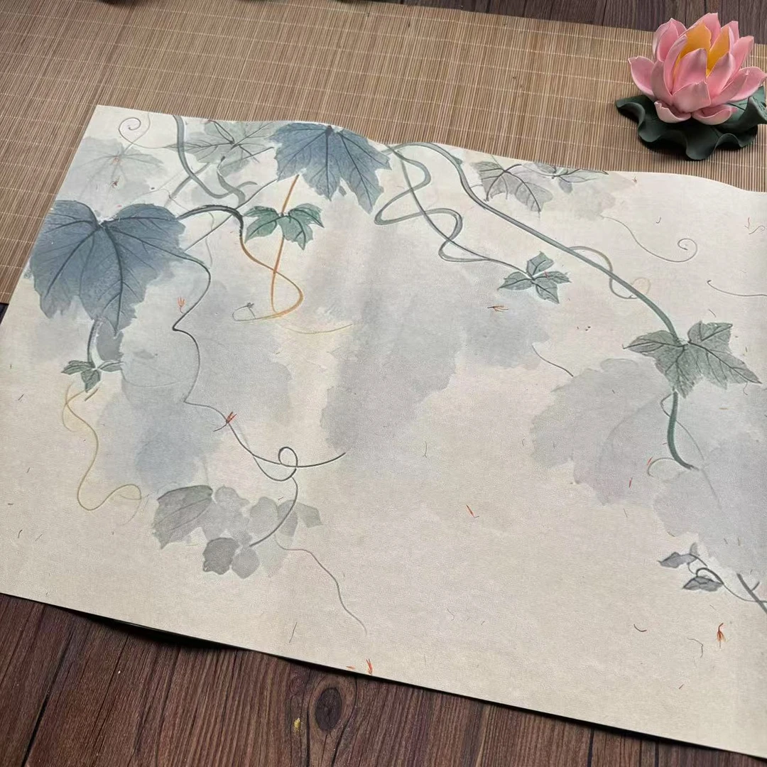 静德斋微喷四尺四开红花宣【朱华漫卷】小楷行草书半生半熟作品宣纸