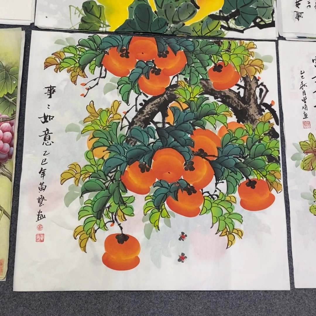 国画尺寸70✖️70精品斗方手绘画